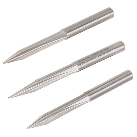

Milling Cutter V Shape Tip Carving Cutter 3PCS Carving Cutter Durable Double Blade Straight Flute Engraving Bit Engraving Cutter For Engraving Tool