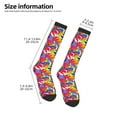 thumbnail image 2 of Naloa Colorful Bananas Knee Socks, High Socks Long Stretchy Sock Women Knee High Stocking, Long Socks for Women, 2 of 6