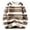 Coffee, variant on ibuvkizy Fall Sweaters for Men!Men's Knitwear Stripe Splice Round Neck Elastic Pullover Assorted Colors Texture Trend Sweater Coat Coffee,M