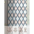 thumbnail image 6 of Abstract Sheer Curtains for Living Room Bedroom, Light-filtering Sheer Curtain, Medieval Red Blue Geometrical Art LigRod Pocket Voile Window Treatment Drapes, 52’’Wx54’’L, 2 Panels Set, 6 of 7