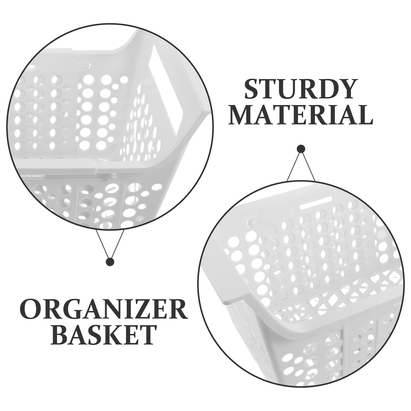 PENIKOKO White Wire Freezer Basket with Builtin Shelf and Universal Fit for Home Fridge Organization