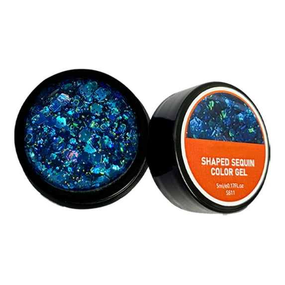 Glitter Nail Gel 11 - Shiny Sequin Nail Gel Platinum Nail Gel Glitter Gel Nail Polish /Led Gel Polish Home Diy Manicure Salon Varnish, Nail Art, Nail Patch, Easter, St. Patrick'S D Makeup Organizers