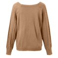 thumbnail image 3 of Tricot pour Femmes Automne Hiver Décontracté Col Carré Manches Longues Léger, 3 of 8