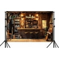 thumbnail image 4 of 6 x 4 ft Cowboy Bar Backdrop Western Cowboy Bar Birthday Backdrop, Wild West Wooden House Bars Photography Background Birthday Party Background Photo Studio Props, Brown, 4 of 4