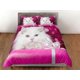 thumbnail image 3 of Juego de funda nórdica de color rosa lindo gato blanco colcha, animales dormitorio ropa de cama con, 3 of 4