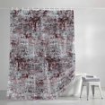 thumbnail image 4 of Shower Curtains for Bathroom-72"x72",Gradient Grey Wine Red Waterproof Bath Curtain Grommet Shower Curtain Set with Hooks, 4 of 9
