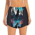 thumbnail image 2 of Balery Artistic Moon Valley Wolf Pantalones cortos deportivos para mujer con forro y dos bolsillos, elásticos, para entrenamiento, gimnasio, yoga-XX-Large, 2 of 7