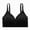 Black, variant on Women's Seamless Comfortable Daily Bra， Seamless Bra For Women Wireless T-Back Racerback 3- Hook And Eye Closure