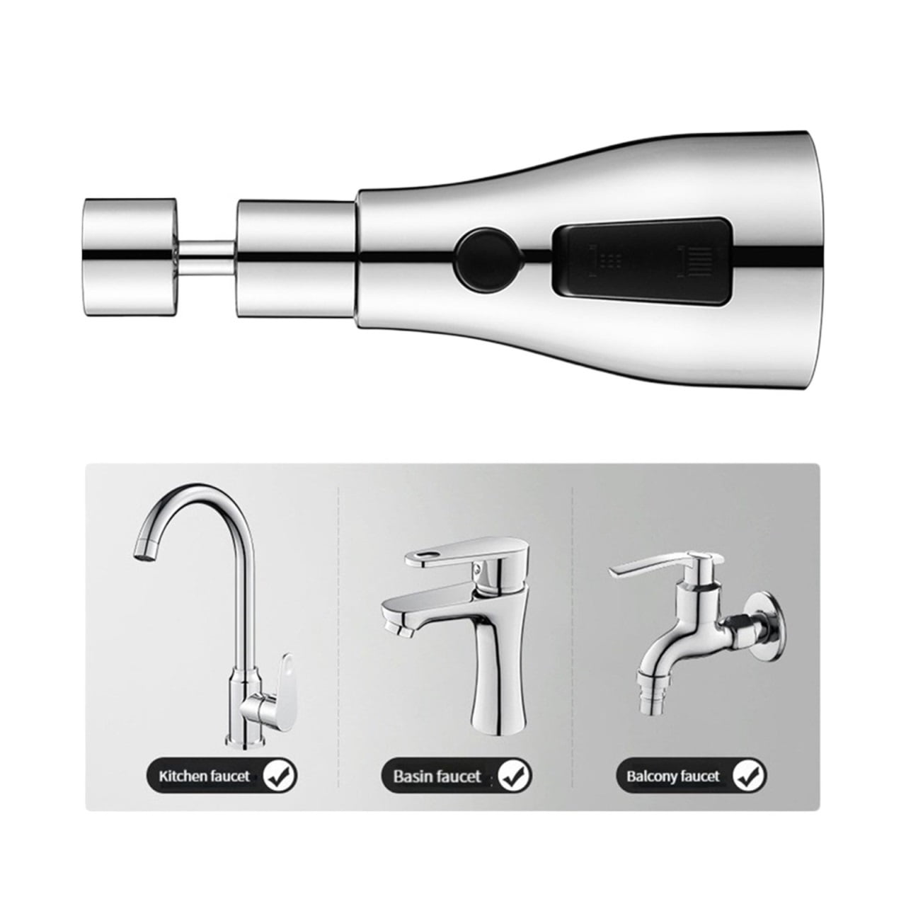 Universal Rotatable Faucet Aerator Extender Plastic Splash Filter Faucet Bubbler Nozzle Robotic Arm Kitchen Bathroom Supplies ,Easy to Use