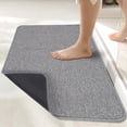 thumbnail image 1 of Alfombra de baño Bosap ultrafina para baño, 43 x 89 cm, gris, 1 of 6