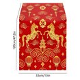 thumbnail image 6 of Chinese New Year 2026 Table Runner, 47x13 Inch Linen Decor for Dining Table, Family Gatherings, Holiday Celebrations – Vibrant Color, Machine Washable, 6 of 6