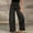 Black plus size wide leg jeans a1, variant on Women Plus Size High Waisted Wide Leg Jeans with Pockets Frayed Hem Casual Flowy Long Boho Pants for Party Beach Work Trousers, Black XL