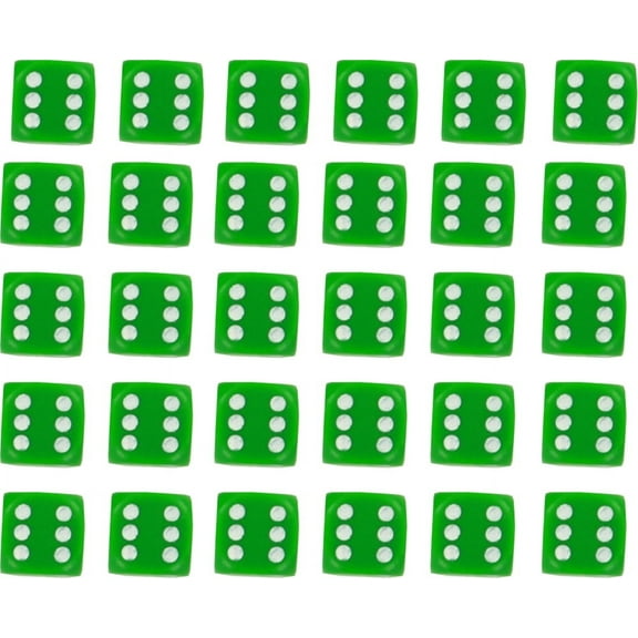 Chessex CHX25805 Dice-Opaque: 36D6 Green/White Set