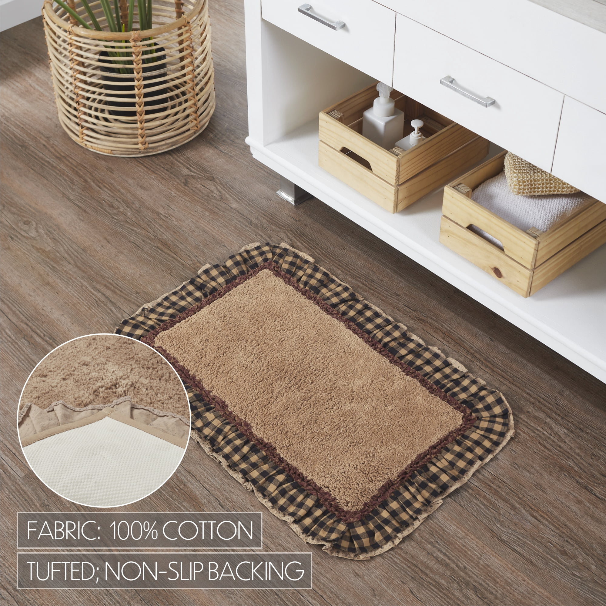 VHC Brands Maisie Bath Mat, 20x30