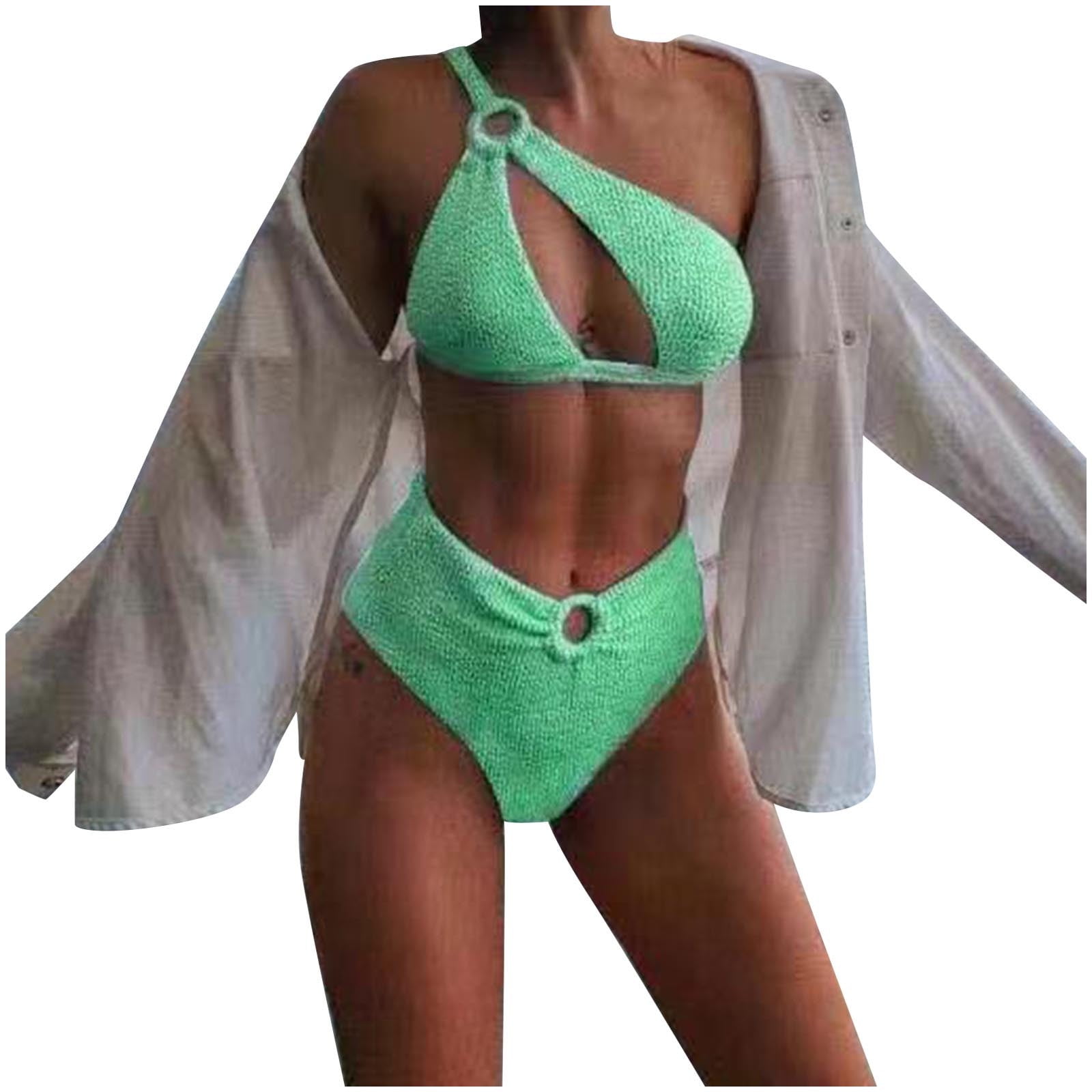 HTNBO Women Bathing Suit Beachwear Ladies Sexy Swimwear Swimsuits Green