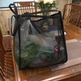 thumbnail image 3 of Elegant For Girls Casual Transparent Reusable Women Shoulder Bags Worker Tote Handbag Mesh Shopping Bag Korean Beach Bag GREEN, 3 of 8