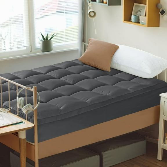 YN Mattress Topper Twin Size - Soft Cooling Mattress Pad for College Dorm Room Essentials - Extra Thick Twin Protector Cover for Back Pain, Single Bed Topper Pillow Top with 8''-21'' Deep Pocket