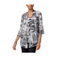 thumbnail image 1 of JM Collection Womens Layered-Look Pullover Blouse, Black, Medium, 1 of 1