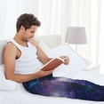 thumbnail image 6 of Picia Planets Stars And Galaxies1 Mens Soft Woven Cotton Elastic Waistband Sleep Pajama Pant Lounge Sleep Pant With Pockets And Drawstring-Large, 6 of 9