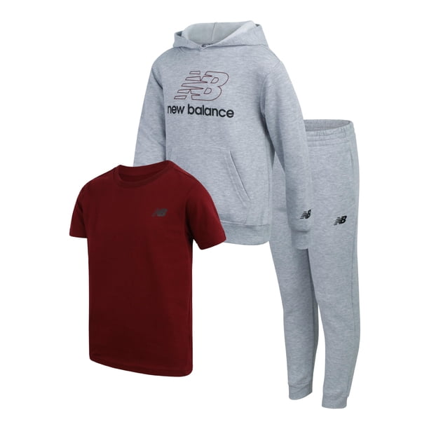 Conjunto de ropa deportiva New Balance para niños, sudadera con capucha de 3 piezas, para niños, de 4 a 12 años