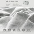 thumbnail image 3 of PURE ERA Duvet Cover Set Queen Size 100% Jersey Cotton Ultra Soft T-shirt Cotton,Heathered Light Gray, 3 of 6