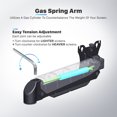 thumbnail image 3 of Single Extended Gas Spring Monitor Arm Desk Stand, Fully Articulating and Height Adjustable, 3 of 7
