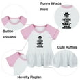 thumbnail image 4 of Pack of 2, I Have Shat Upon My Pantaloons & You Ain't Cool Unless You Pee Your Pants Funny Dresses, Newborn Baby Skirts, Infant Princess Dress, Toddler Frocks (Pink Raglan Dresses, 18-24 Months), 4 of 5