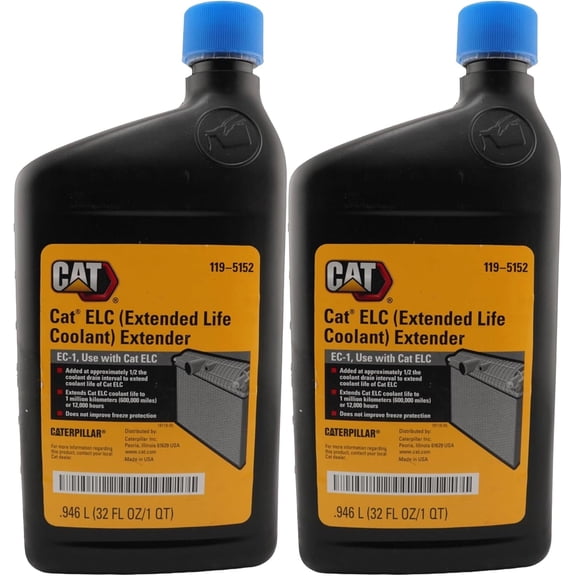 CAT 119-5152 (1195152) ELC Extended Life Coolant Extender – 32 fl oz Bottle – Ensures Performance to 12,000 Hours, Contains Bittering Agent (Pack of 2)