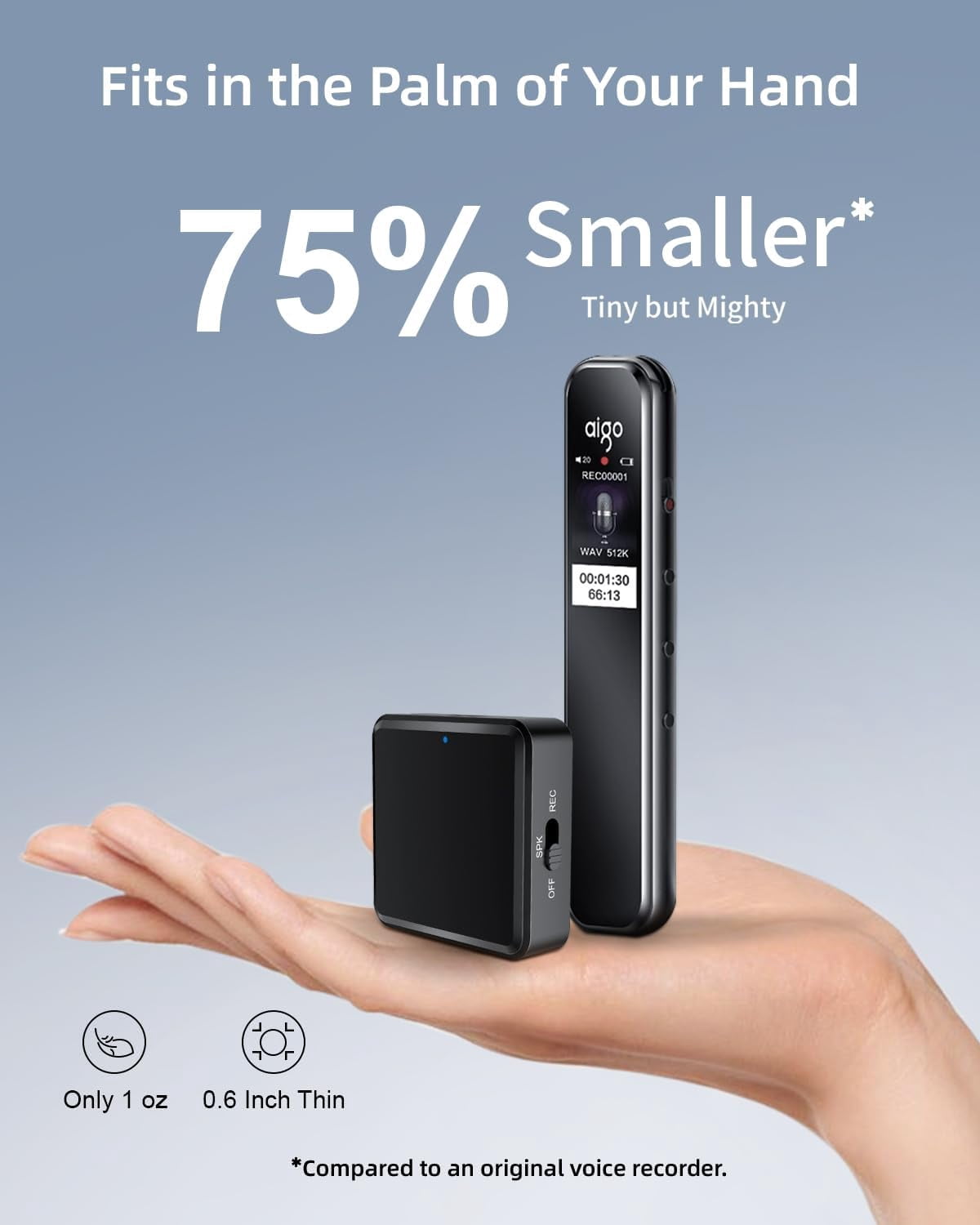 64GB (800 Hour) Digital Voice Activated Recorder with AI-Triple Noise Reduction, USB-C Magnetic Audio Recorder,Portable HD Microphone Sound Recording Device for Lectures Meetings Interviews