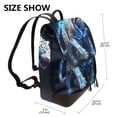 thumbnail image 2 of Fotbe Futuristic Blue Light White Tiger Mochila Bolso con Estampado para Mujer, Mochila Antirrobo de Nylon Impermeable, Bolsa Ligera de Hombro, 2 of 4