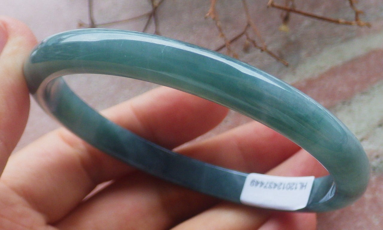 Green Natural A JADE Jadeite Bangle Bracelet 60mm 704581