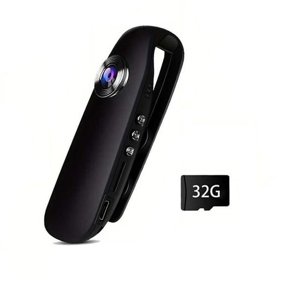 Mini HD Bike Camera 1080P Full HD Camera with Audio Recording, 32GB Card, 360min Battery Life, USB Interface, Portable Clip-On Design for Cycling and Sports Activities