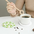 thumbnail image 6 of Kll Round Shape Drink Coasters Set Of 4,Pu Leather Absorbent Coasters Set Decorative Coffee Cup Coasters Housewarming Gift For Home Decor-Kawaii Avocado, 6 of 9