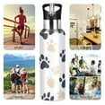 thumbnail image 7 of Yayeee 20oz Double Wall Stainless Steel Water Bottle with Flip Straw, Black Cat Paw, 7 of 7