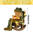 thumbnail image 3 of Rocking Chair Frog Ornament Creative Resin Decoration Style For Home Garden, 3 of 9