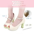 thumbnail image 3 of Wholesal Shoe Accessories Adjustable Anti-skid Straps Ankle Tie Strap Band Bundle Shoelace Locking High Heels SILVER, 3 of 8