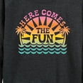 thumbnail image 3 of Instant Message - Here Comes The Fun  - Women's Lightweight French Terry Long Sleeve Shirt, 3 of 6