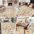 thumbnail image 3 of Rectangle Rug 5x8ft Area Rug, Spring Colorful Wild Flower Area Rugs for Living Room Bedroom, Country Herb Retro Linen Floor Mat Non-Slip Non-Shedding Carpet Indoor Accent Rugs, 3 of 9