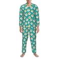 thumbnail image 3 of Naloa Cute Shiba1 Men’s Pajamas Set - Long Sleeve Button Down Sleep Shirt and Pajama Bottoms Sleepwear Set-XX-Large, 3 of 7