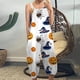 thumbnail image 1 of Mono de Halloween Monos de bolsillo para mujer Calabaza Calavera Pantalones holgados anchos sueltos Pompotops qyievc917, 1 of 5