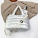 thumbnail image 5 of Bolso grande de nylon para hombros | Bolso Espacial de Invierno Acolchado | Plumón ligero y resistente a desgarros | Espacioso 13"x7,87"x7,08" | 1pc | Compras multipropósito, viajes, trabajo, 5 of 6