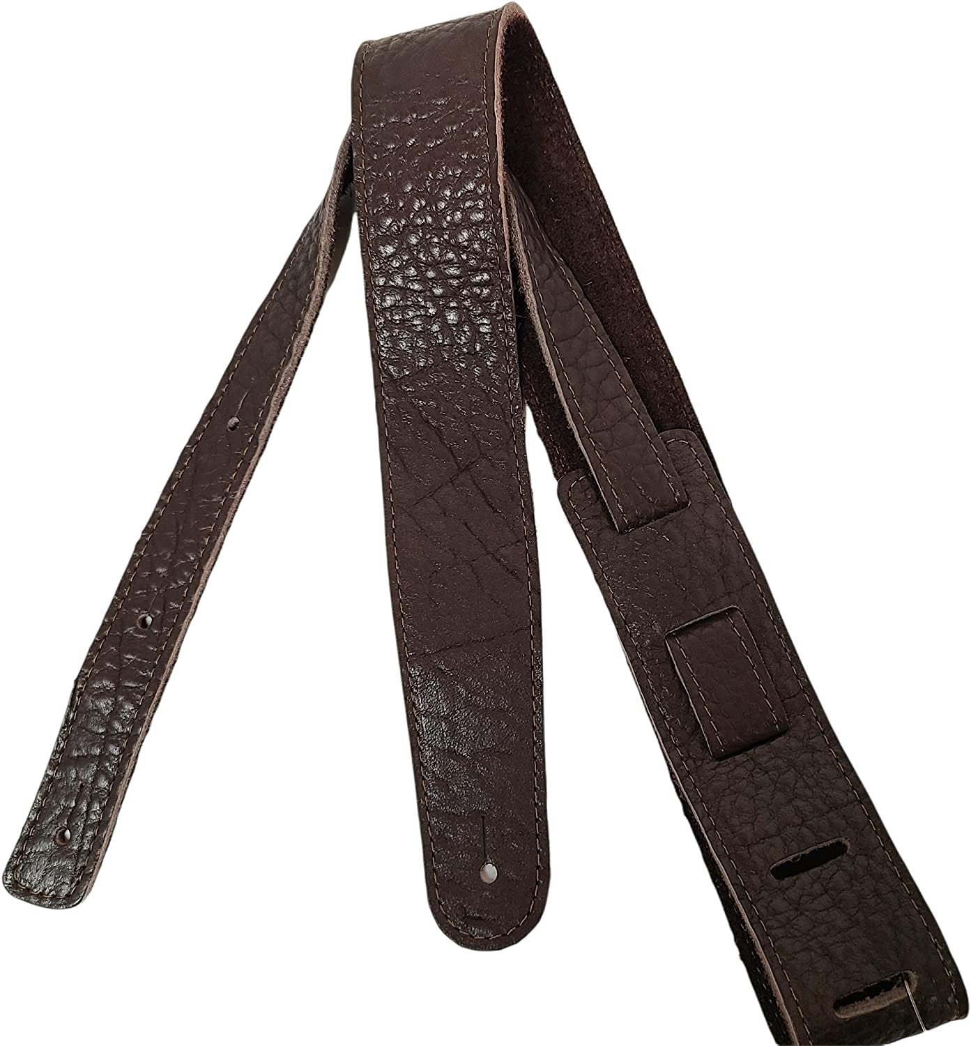 Henry Heller HAB2-CHC Leather Series 2 in. Guitar Strap - Buffalo Chocolate