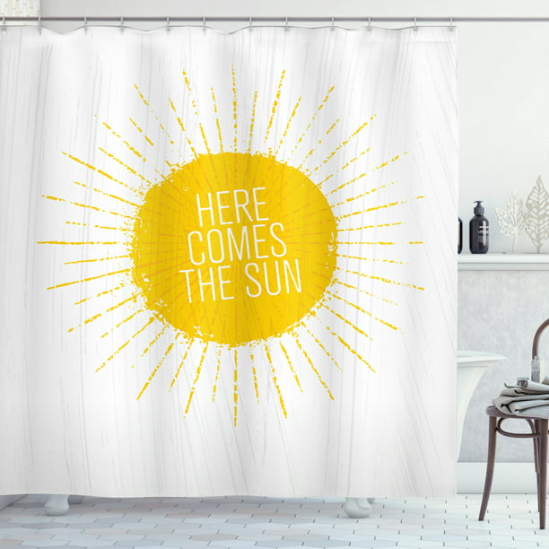 Here Comes The Sun Shower Curtain, Sun Shower Curtain