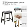 thumbnail image 6 of Gymax 5PCS Bar Table Set Counter Height Table & Upholstered Saddle Stools Set for 4, 6 of 10