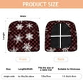 thumbnail image 3 of Red and Black Checkered Christmas Snowflake Seat Covers for Dining Room Chairs Set Of 4,Stretch Printed Washable Chair Seat Cover with Elastic Ties and Button,Removable Waterproof Couch Cushion Covers, 3 of 6