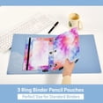 thumbnail image 2 of 2 Pack Flip Folders with Clear PVC Window Binder Pouches 3-Ring Binder Organizer for Office & Home Pink and Blue Tie-dye Pattern, 2 of 6