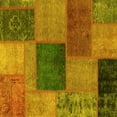 thumbnail image 1 of Ahgly Company Indoor Square Patchwork Yellow Transitional Area Rugs, 4' Square, 1 of 4
