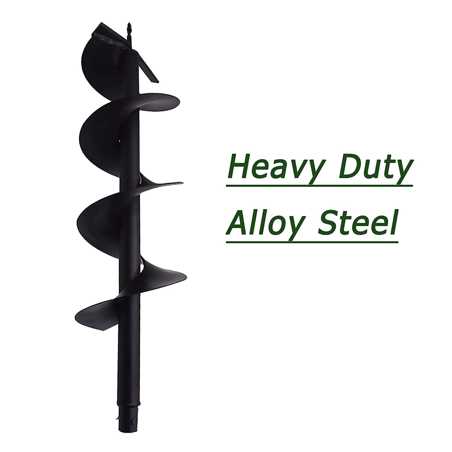 EPOTOOR 8 Inch Earth Auger Drill Bits for Planting, 8 x 31.5 Gasoline Engine Auger Post Hole Digger Drill Bits, Bulb Planter Tool with 3/4 Shaft