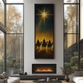 thumbnail image 3 of Large Framed Canvas Print Bethlehem Star Wall Art Christian Decor for Living room Bedroom - 60"x20" Black Frame, 3 of 6
