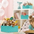 thumbnail image 3 of Sorbus Storage Box Woven Basket Bin Container Tote Cube Organizer Set Stackable Storage Basket Woven Strap Shelf Organizer Built-in Carry Handles (7 Piece - Aqua), 3 of 7